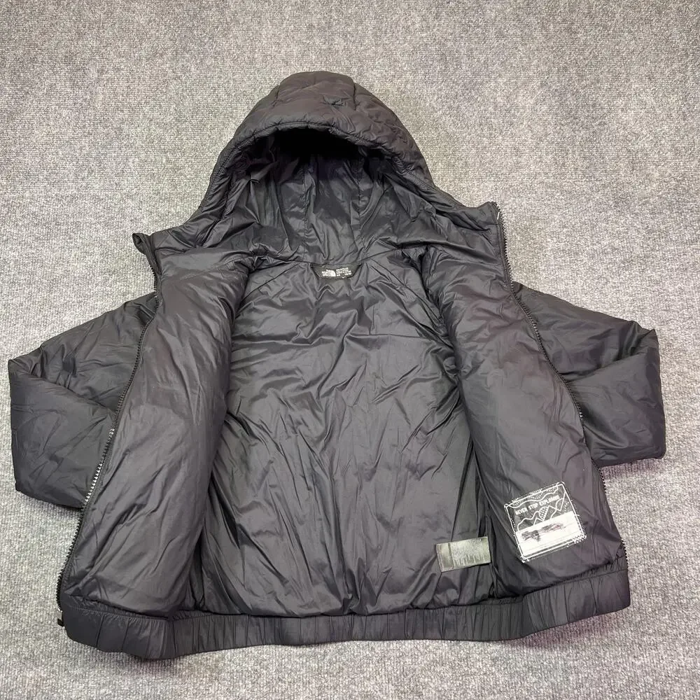 The North Face Puffer Jacket Girls M (10/12) Black Hooded Insulated Winter